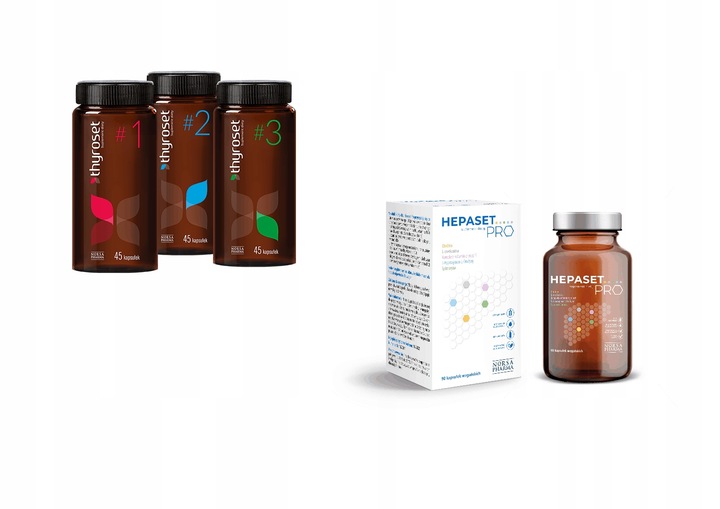 NORSA PHARMA Thyroset + Hepaset PRO (Wsparcie Tarczycy + Wsparcie wątroby)