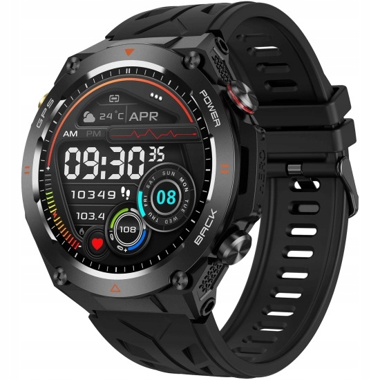 Zegarek męski SMARTWATCH RBN z GPS KOMPASEM BAROMETREM ROZMOWY BATERIA 600