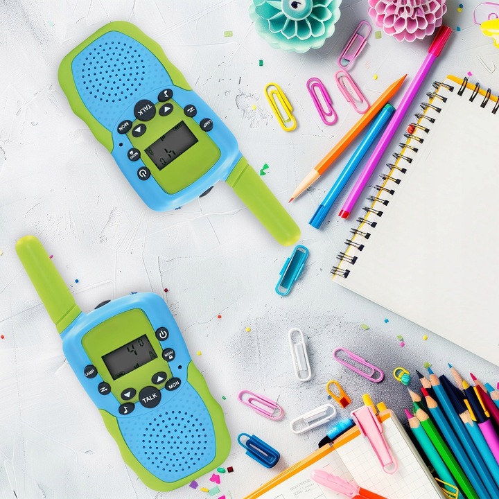Walkie talkie dla dzieci duży zasięg zestaw 2szt krótkofalówka Łoki Toki