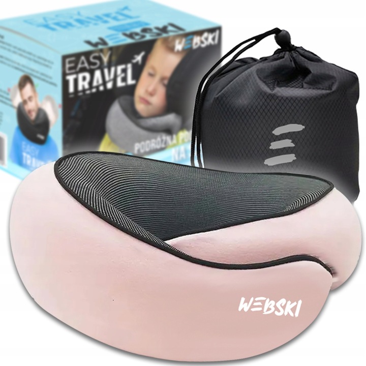 WYGODNA PODUSZKA ROGAL NA SZYJE MEMORY PIANKA PODRÓŻNA ZDEJMOWANA PODSZEWKA