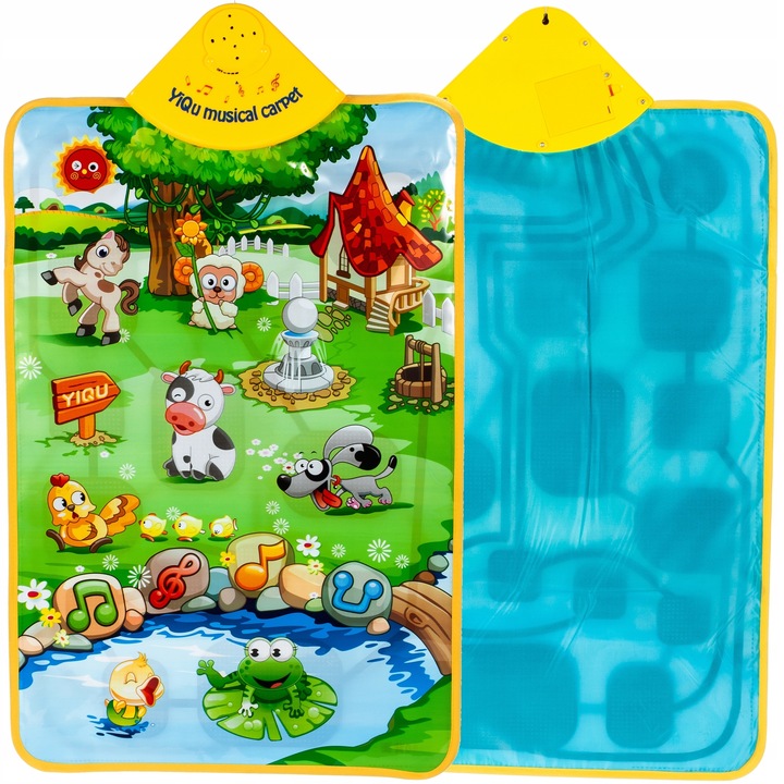 MATA MUZYCZNA INTERAKTYWNA EDUKACYJNA WESOŁA FARMA ODGŁOSY ZWIERZĄT GRA