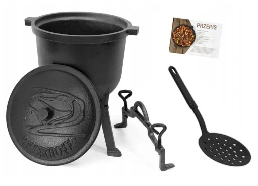 KOCIOŁEK ŻELIWNY MEYERHOFF 15L + GRATIS ŁYŻKA
