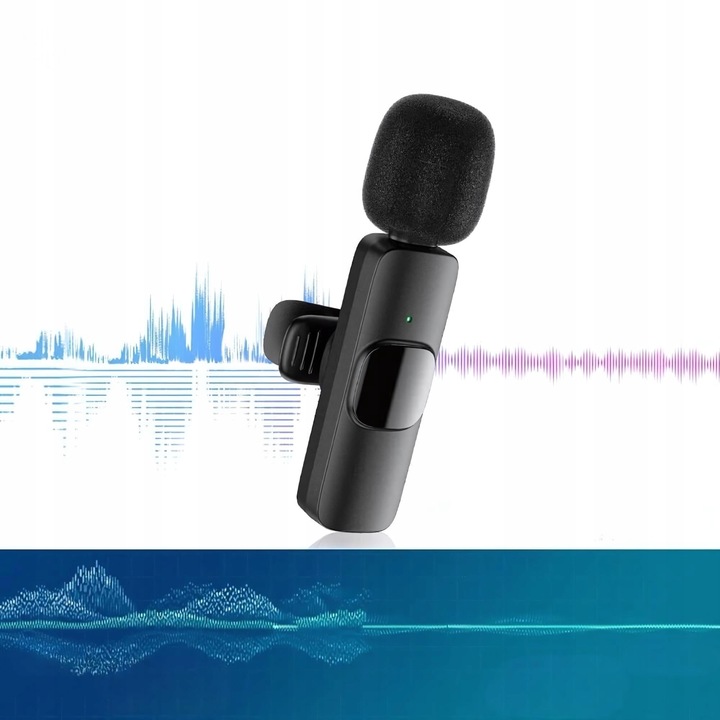 ZESTAW 2x MIKROFON KRAWATOWY BEZPRZEWODOWY USB C NA KLIPS USBC 2 MIKROFONY