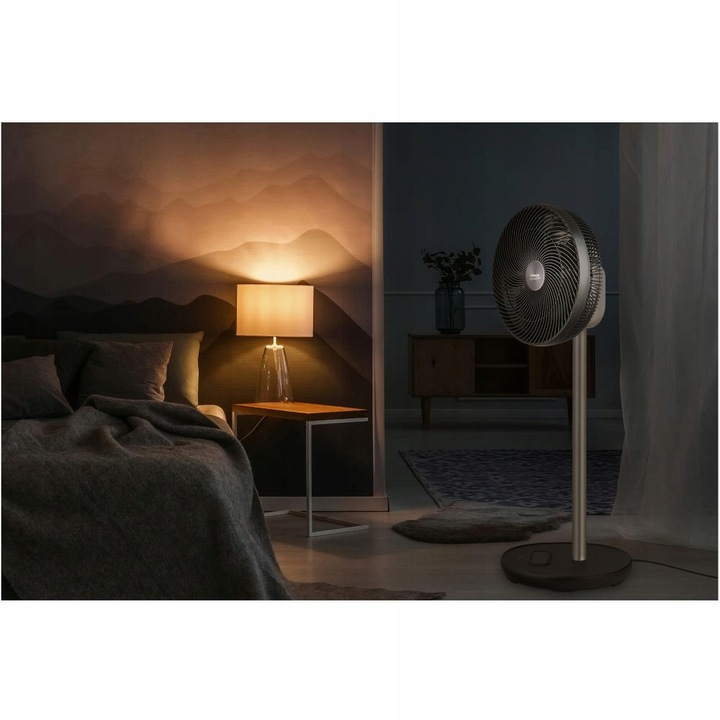 Wentylator podłogowy 3D Sencor SFN 3040BK 30cm z pilotem i aplikacją cichy