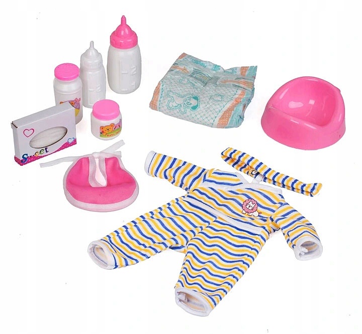 Lalka bobas INTERAKTYWNA SIKAJĄCA DZIDZIUŚ Z AKCESORIAMI BUTELKA NOCNIK