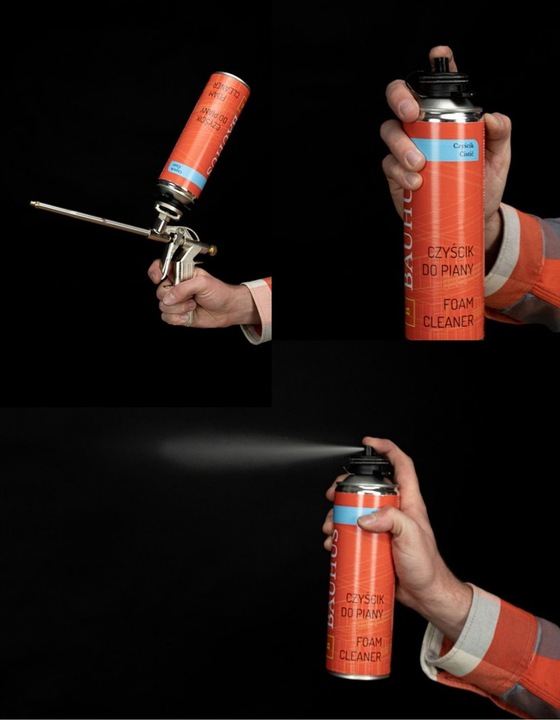 Pistolet teflonowy do pianki piany kleju + czyścik Bauhus PRO