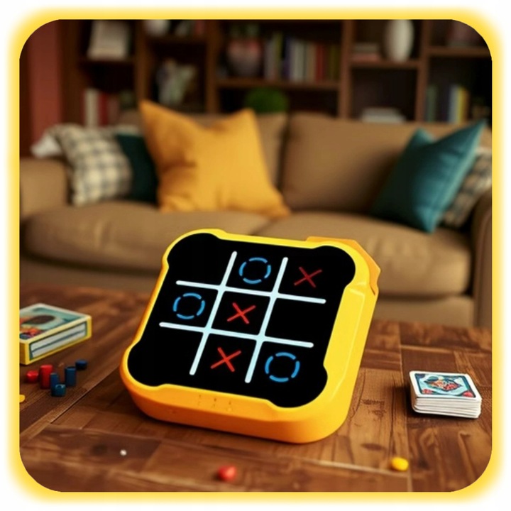 ELEKTRONICZNA LOGICZNA GRA KÓŁKO I KRZYŻYK 4W1 EDUKACYJNA