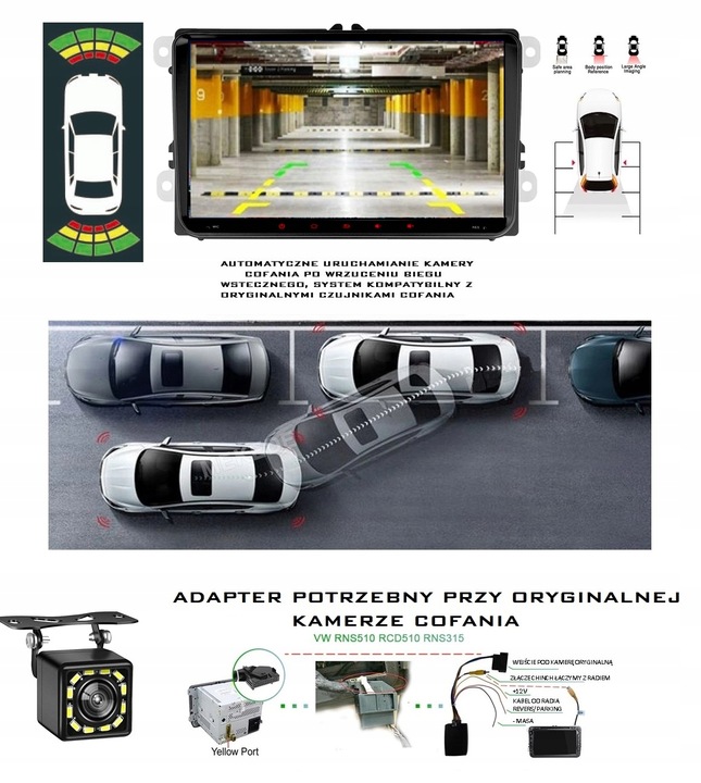 RADIO NAWIGACJA GPS ANDROID VW TOURAN 2003-2015 WIFI CARPLAY 4/64GB