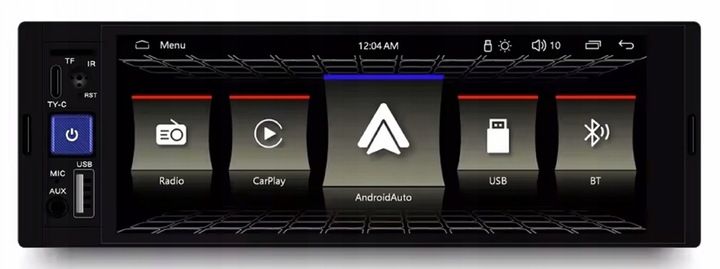 RADIO SAMOCHODOWE NAWIGACJA 1DIN ANDROID BT USB AUX KAMERA COFANIA CARPLAY