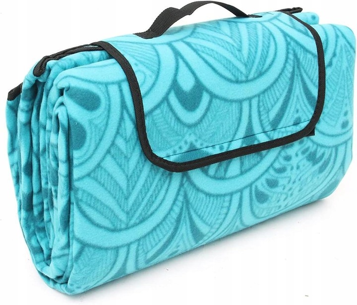 Koc Piknikowy z Uchwytem Izolacja Folia Termiczna Plażowy Mata 200x200cm