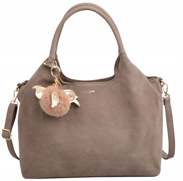 FLORA&CO PARIS TOREBKA damska SHOPPER A4 CASUAL ZAMSZ BEŻ