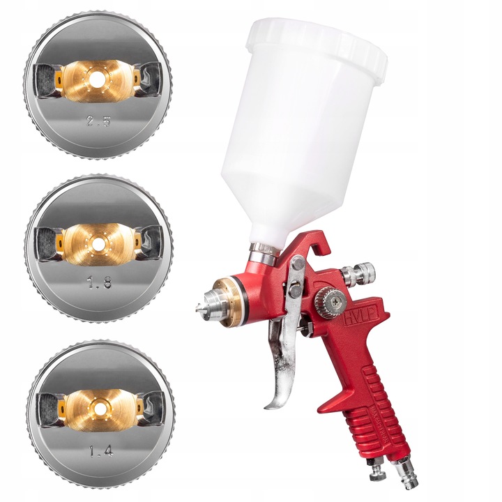 Pistolet Lakierniczy do malowania 1,4 + 1,8 + 2,5