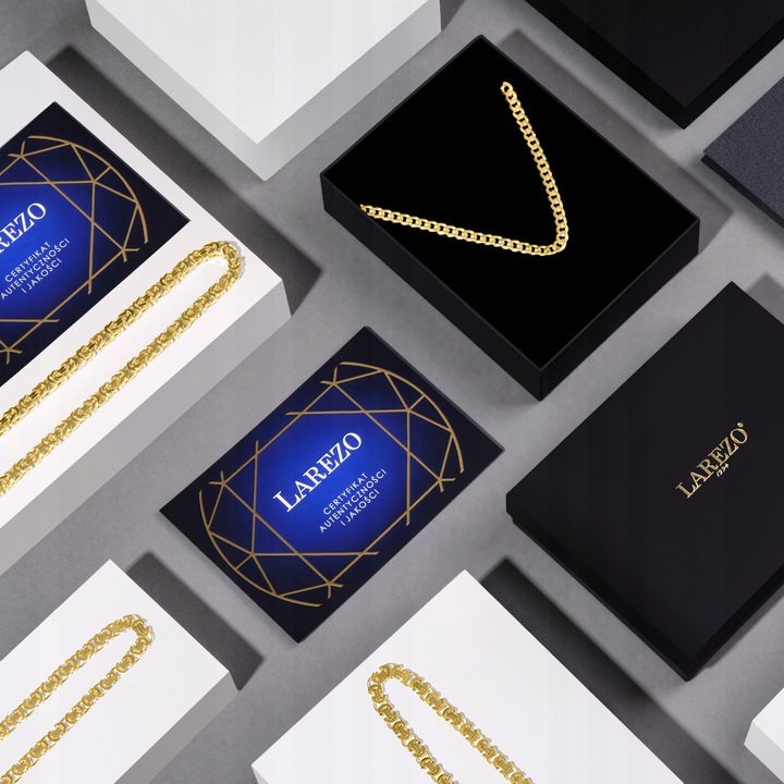 ZŁOTY ŁAŃCUSZEK MĘSKI PANCERKA 4g PEŁNY KUTY MOCNY ŁAŃCUCH 50 cm SREBRO 925