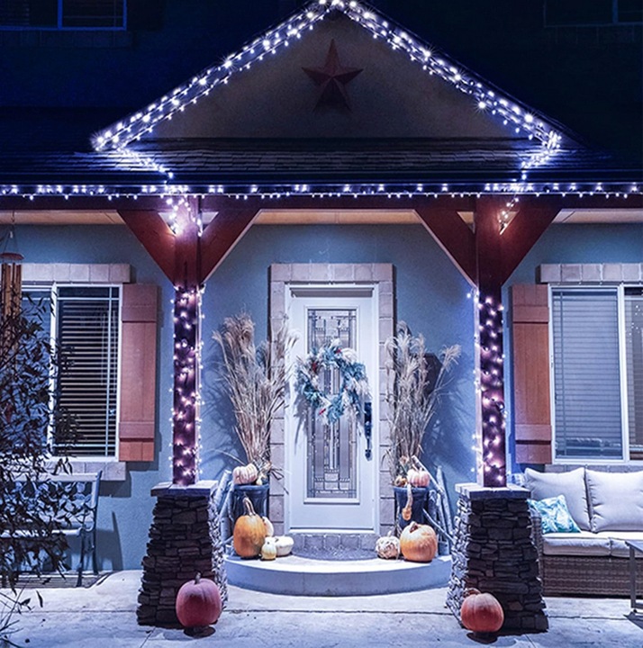 LAMPKI ŚWIĄTECZNE CHOINKOWE NA CHOINKĘ Zewnętrzne Wewnętrzne 500 LED ZIMNE