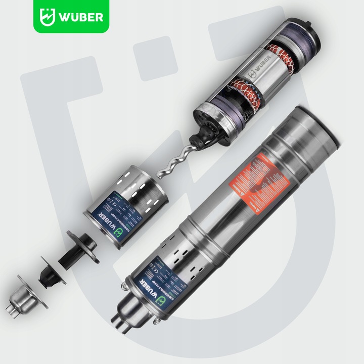 POMPA GŁĘBINOWA ŚRUBOWA 1100W DO WODY CZYSTEJ 1" DO STUDNI MOCNA 1700 L/H