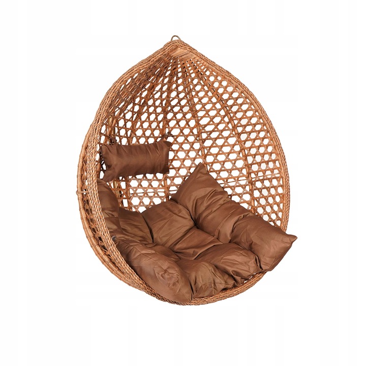 KOSZ WISZĄCY KOKON HUŚTAWKA BRĄZOWY TROPIKAL