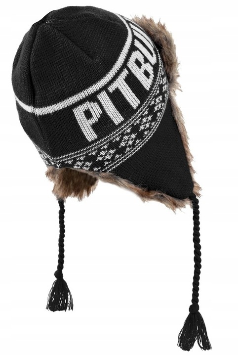 CZAPKA ZIMOWA PIT BULL USZATKA CIEPŁA WYGODNA PITBULL