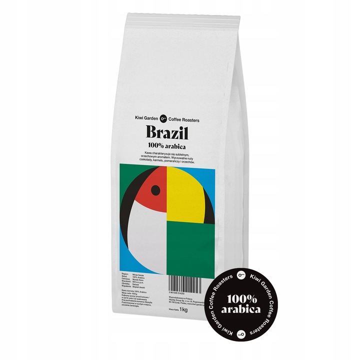 KAWA ZIARNISTA 1kg BRAZYLIA Świeżo Palona 100% Arabica KAWA DO EKSPRESU