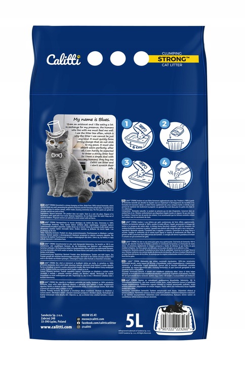 CALITTI Strong Unscented Żwirek bezzapachowy 5X5L