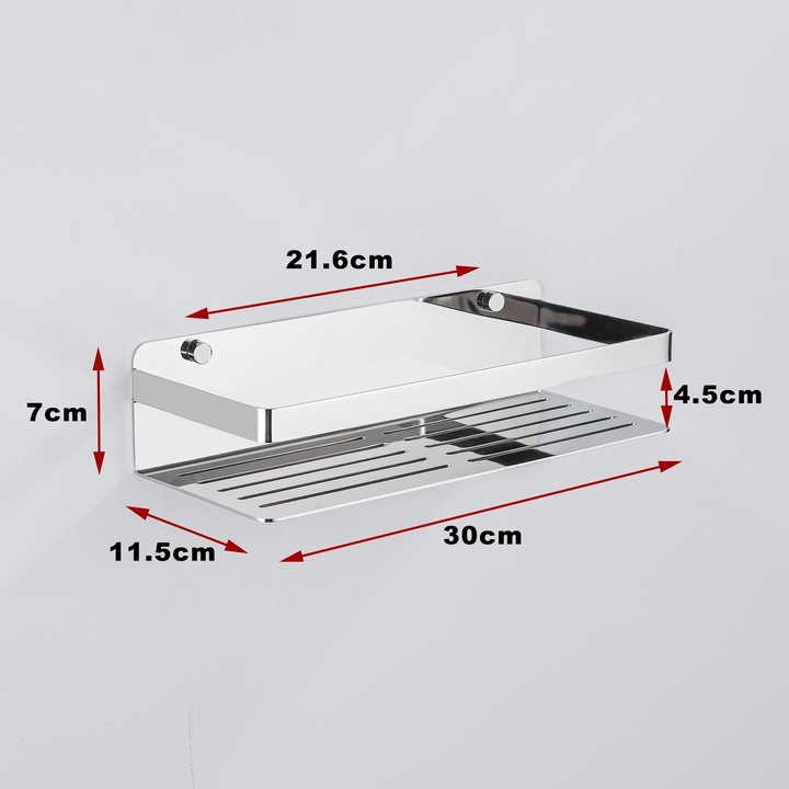 Koszyk półka łazienkowa chrom pod prysznic