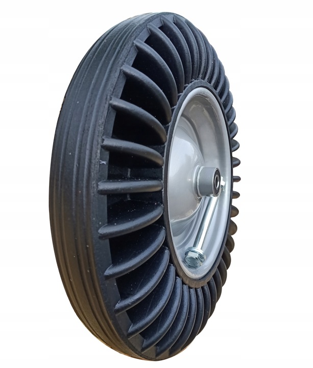 Koło kółko do taczki z pełnej gumy 4.00-8 12x100 + oś