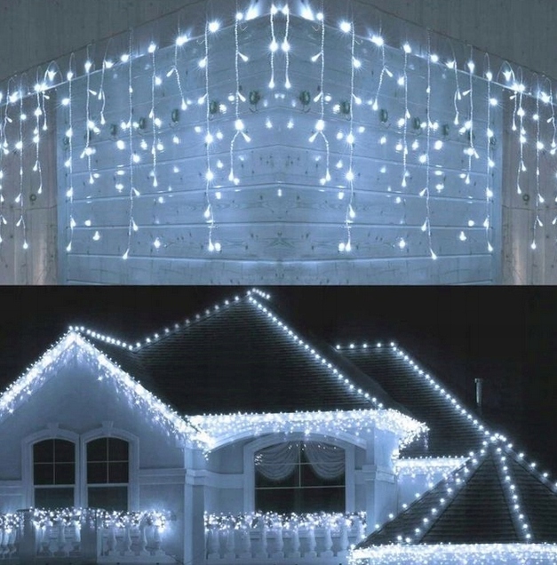 SOPLE LED KURTYNA flash BIAŁE ZIMNE 6M 100szt HURT Lampki Choinkowe