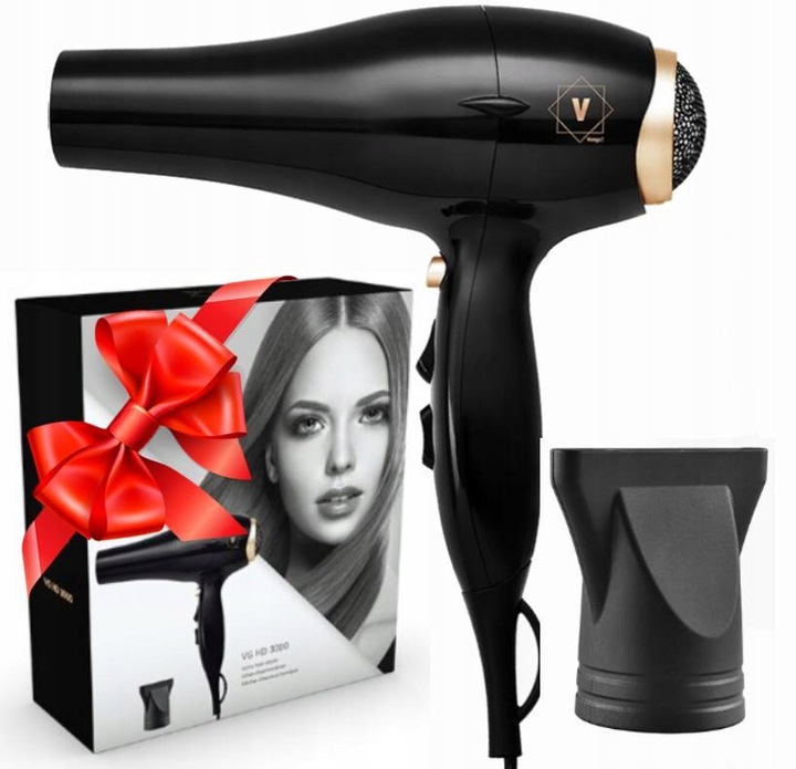 SUSZARKA DO WŁOSÓW HD3000 JONIZACJA DUŻA LEKKA 2000W 3 TEMP Koncentrator