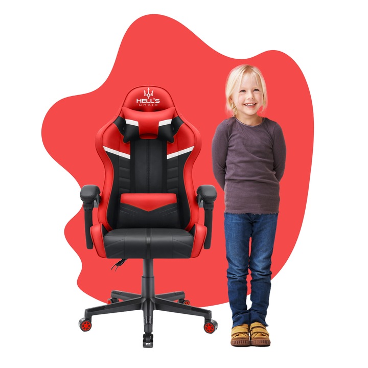 FOTEL GAMINGOWY DLA GRACZA BIUROWY HELL'S