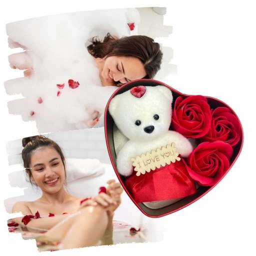 MYDLANE ZAPACHOWE PŁATKI RÓŻ MYDŁO DO KĄPIELI PREZENT NA DZIEŃ KOBIET