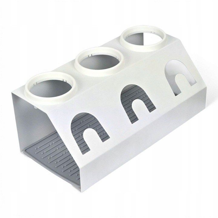 OCIEKACZ STOJAK METALOWY BIAŁY NA 3 BUTELKI DO SATURATORA SODASTREAM BRITA