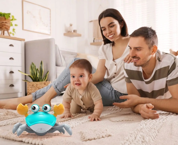 KRAB ŁAZIK PEŁZAJĄCY INTERAKTYWNY Z DZWIĘKIEM i ŚWIATŁEM LED