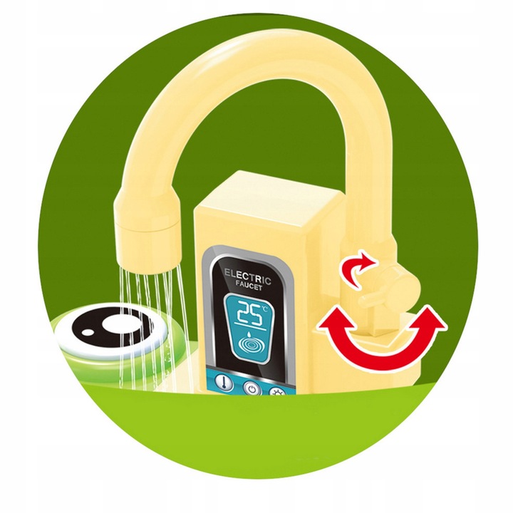 ZLEWOZMYWAK ZLEW DLA DZIECI KUCHNIA Z WODĄ INTERAKTYWNY KRAN PRAWDZIWA WODA