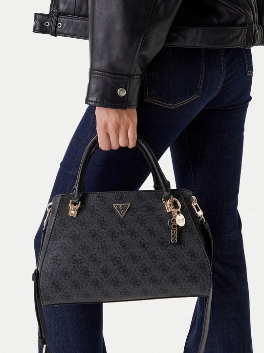 Torebka damska Guess Kuferek Elegancka Modna na zamek HWBG9672070 Czarna