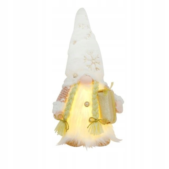 SKRZATY KRASNALE ŚWIĄTECZNE 2x ŚWIECĄCE LED NA BATERIE OZDOBY ŚWIĄTECZNE