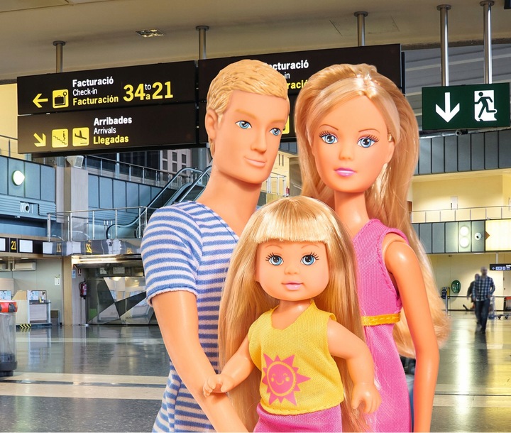 DUŻY ZESTAW 4 LALKI STEFFI W CIĄŻY KEVIN EVI BOBAS WÓZEK SPACERÓWKA + AKC.