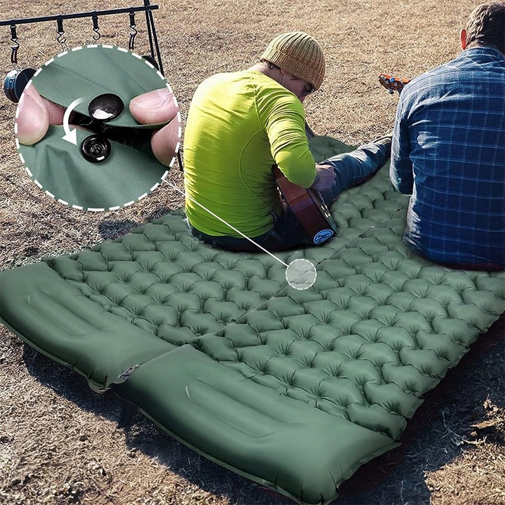 MATA SAMOPOMPUJĄCA KARIMATA POJEDYNCZY 200X67X10 CM Z PODUSZKĄ GRUBA