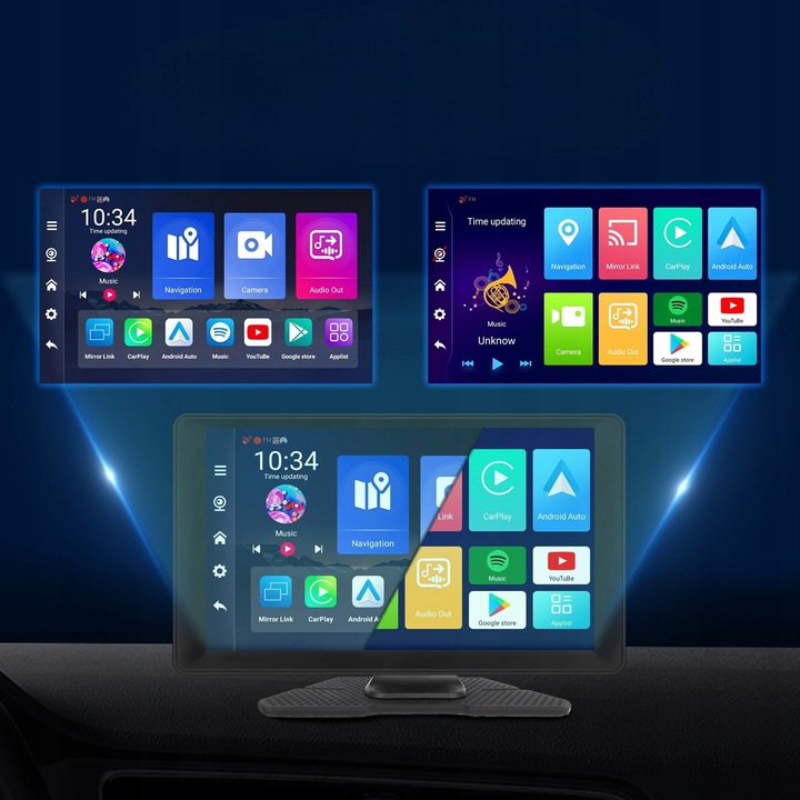 RADIO STACJA MULTIMEDIALNA WIDEOREJESTRATOR CARPLAY ANDROID 2 KAMERY DVR