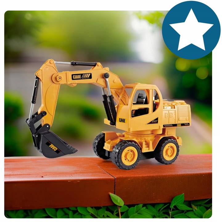 Zdalnie sterowana koparka dla dzieci jeżdżąca plac budowy PILOT Mocna RC