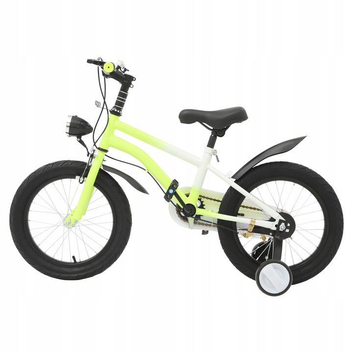 Rower 16’ ze światłami-Rower dziecięcy z kołami Light& Training -żółty