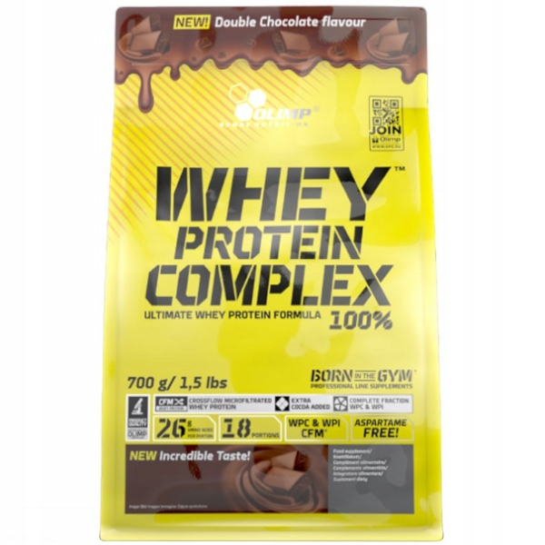 Olimp WHEY PROTEIN COMPLEX 700g WPC BIAŁKO KONCENTRAT Podwójna czekolada