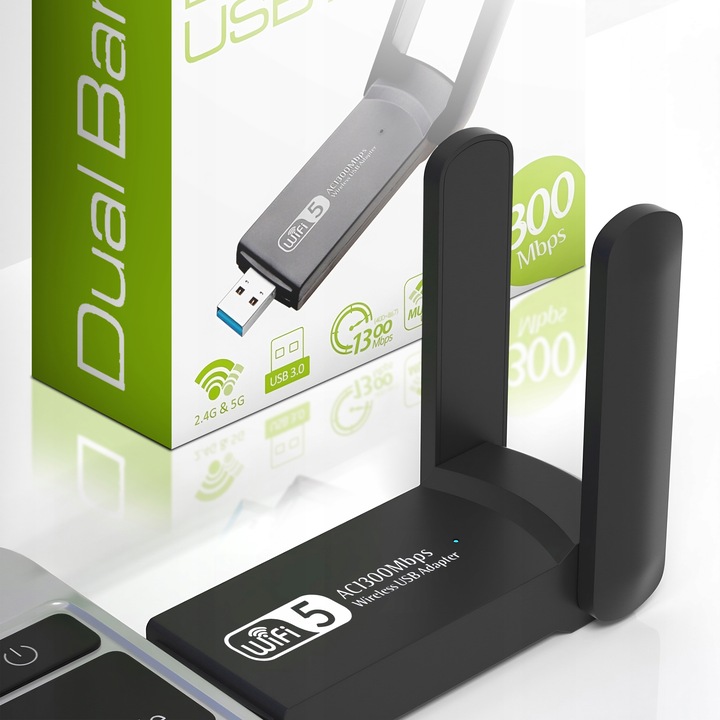 KARTA SIECIOWA WI-FI ADAPTER USB 3.0 1300Mbps DUAL