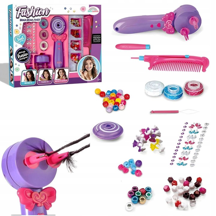 Zaplatarka do włosów zaplatacz studio fryzjerskie maszynka do warkoczyków