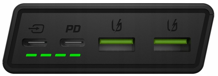 POWERBANK GREEN CELL DUŻA POJEMNOŚĆ 20000 mAh CZARNY 18W SZYBKIE ŁADOWANIE