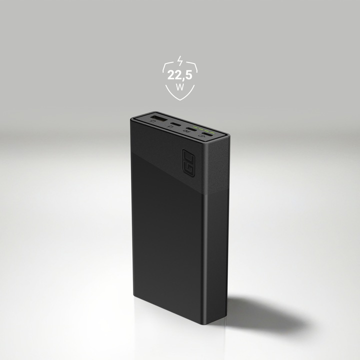 Green Cell Powerbank 20000mAh 22.5W PowerPlay20s 3x USB-C PD USB-A QC 3.0