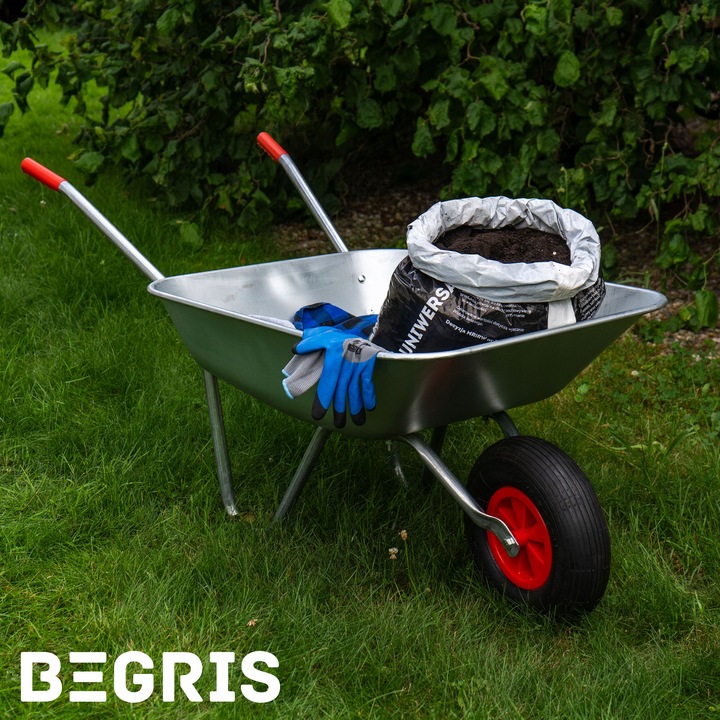 TACZKA OGRODOWA BUDOWLANA MOCNA OCYNKOWA WÓZEK OGRODOWY 120L LEKKA TACZKI