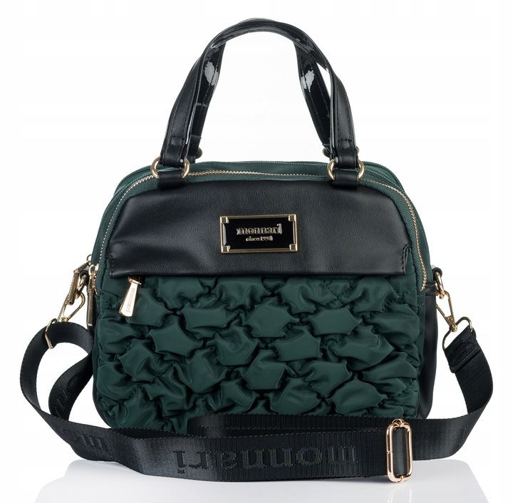 TOREBKA LISTONOSZKA MONNARI PIKOWANA SPORTOWA POJEMNA 3 KOMOROWA Zielona