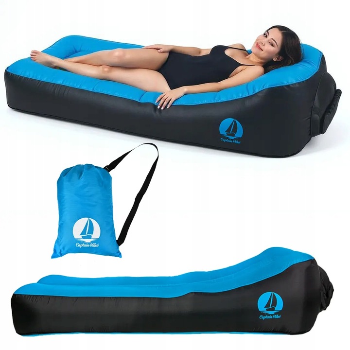 WYTRZYMAŁY Materac DMUCHANY DUŻY Lazy Bag Leżak NA PLAŻĘ AIR SOFA