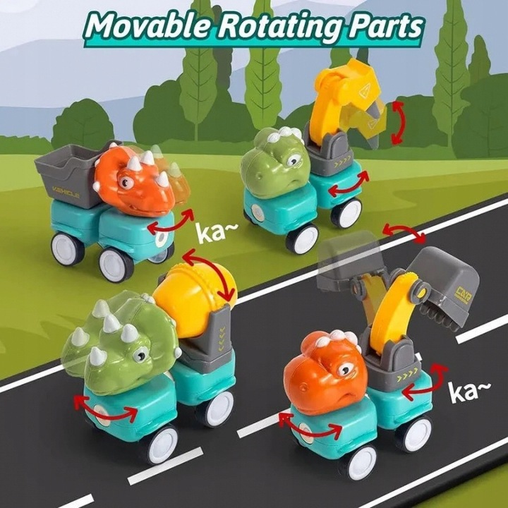 Klocki Magnetyczne Dinozaury Konstrukcyjne 84 el. WOOPIE