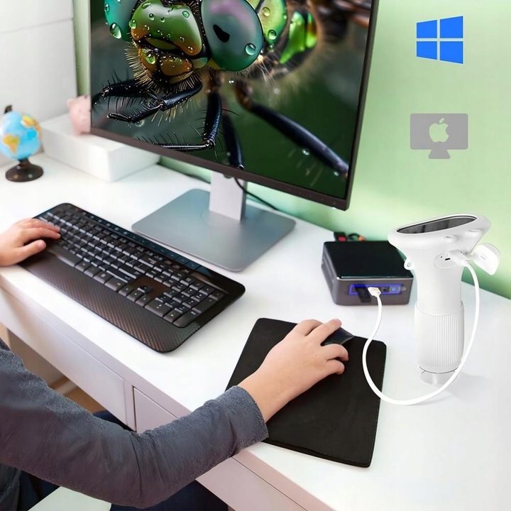 PRZENOŚNY KIESZONKOWY MIKROSKOP DLA DZIECI 1000X LED