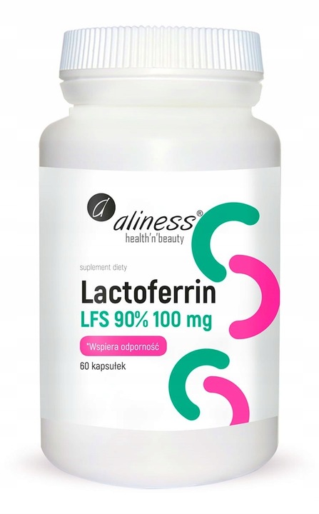 Aliness Lactoferrin LFS 90% LAKTOFERYNA 100mg 60k
